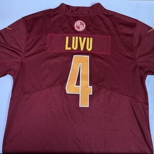 Maroon Football Jersey with Yellow Number